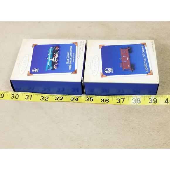 Christmas Tree Ornament Train 717 Caboose 2005 Blue Comet 400E Lionel 2002 x2 - Picture 12 of 12